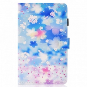 Leren Hoesje voor iPad Mini 6 (2021) Aquarel Bloemen