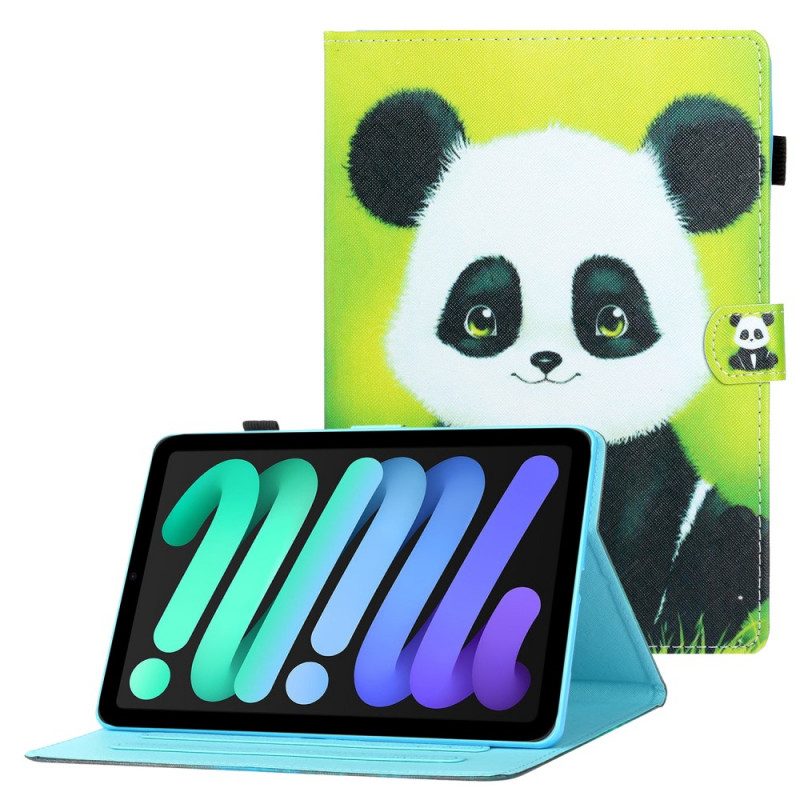 Leren Hoesje voor iPad Mini 6 (2021) Gelukkige Panda