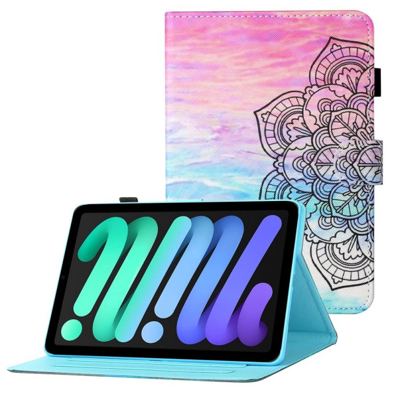 Leren Hoesje voor iPad Mini 6 (2021) Grafische Mandala