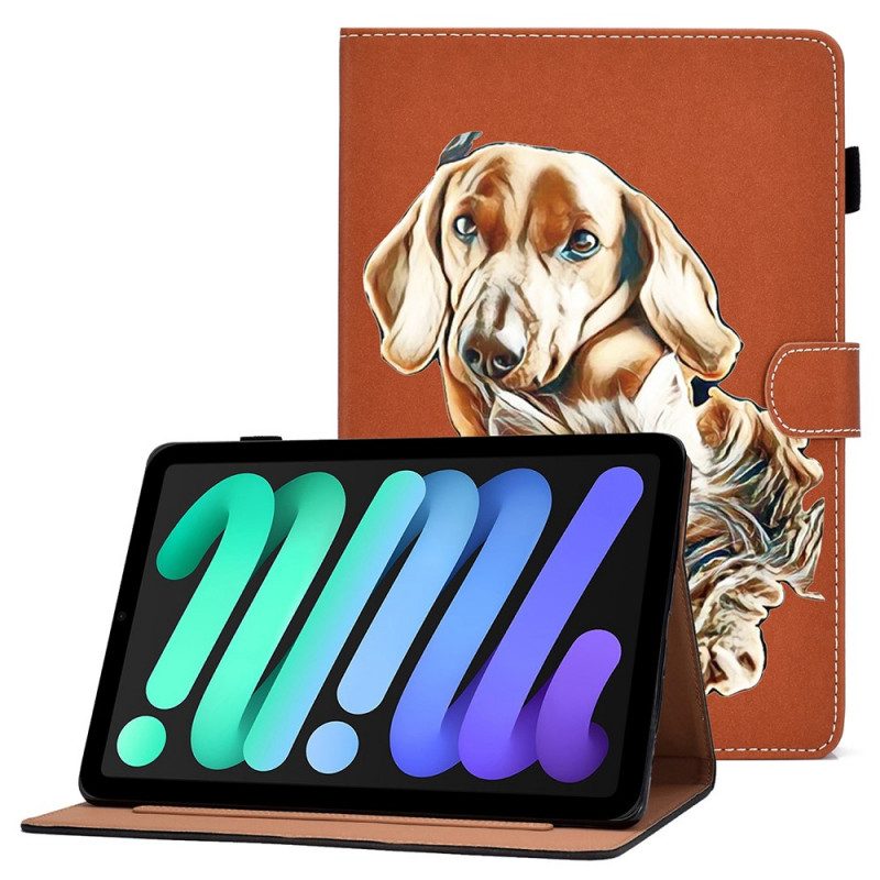 Leren Hoesje voor iPad Mini 6 (2021) Hond En Kat