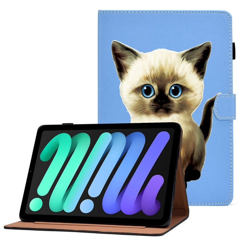 Leren Hoesje voor iPad Mini 6 (2021) Leuk Katje