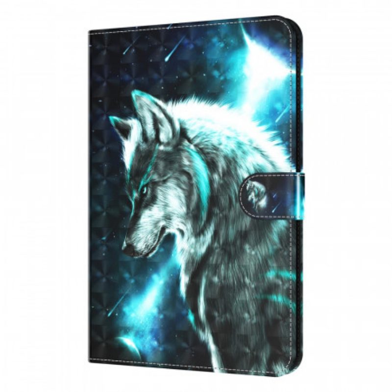 Leren Hoesje voor iPad Mini 6 (2021) Lichtvlek Wilde Wolf