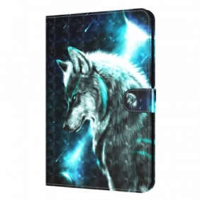 Leren Hoesje voor iPad Mini 6 (2021) Lichtvlek Wilde Wolf