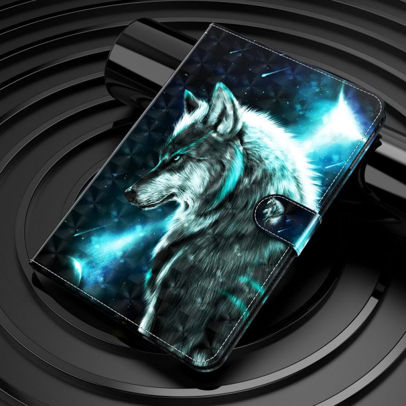 Leren Hoesje voor iPad Mini 6 (2021) Lichtvlek Wilde Wolf