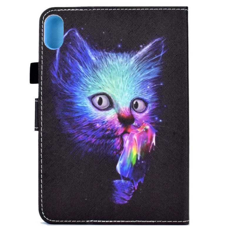 Leren Hoesje voor iPad Mini 6 (2021) Psycho Kat