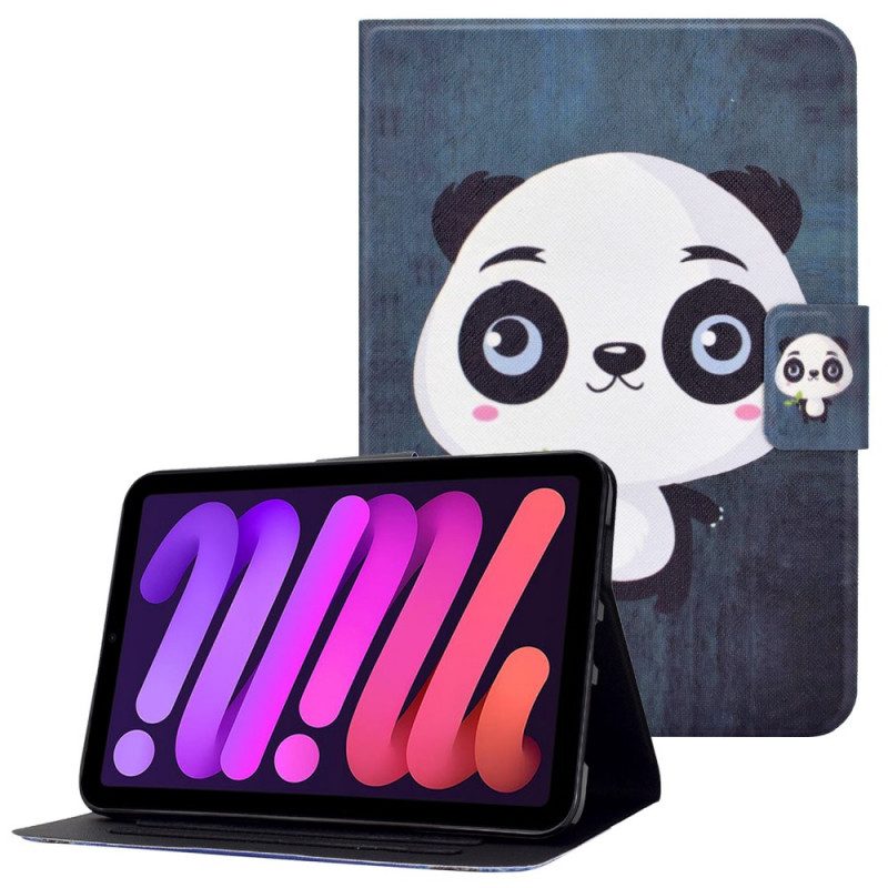 Leren Hoesje voor iPad Mini 6 (2021) Schattige Panda