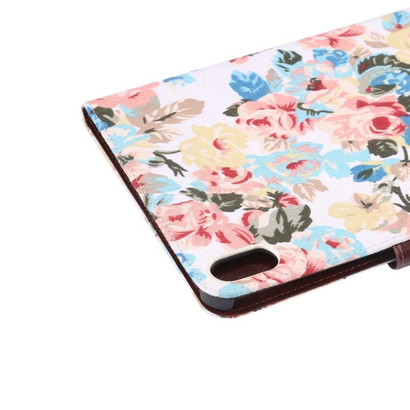 Leren Hoesje voor iPad Mini 6 (2021) Vrijheid Bloemen