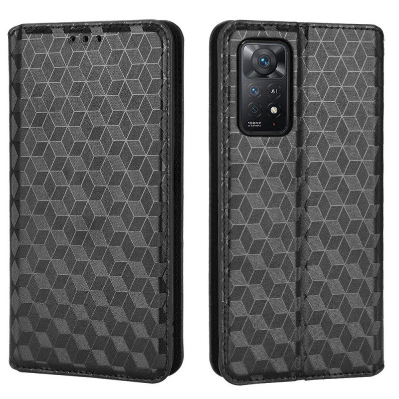 Bescherming Hoesje voor Xiaomi Redmi Note 11 Pro / 11 Pro 5G Folio-hoesje 3d Diamant Leereffect