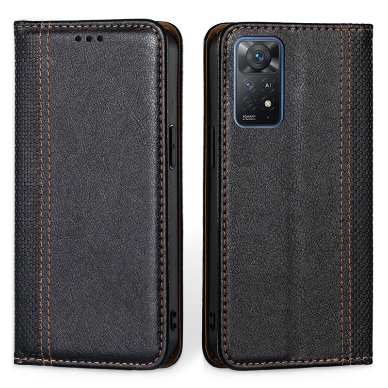 Bescherming Hoesje voor Xiaomi Redmi Note 11 Pro / 11 Pro 5G Folio-hoesje Getextureerd Leereffect