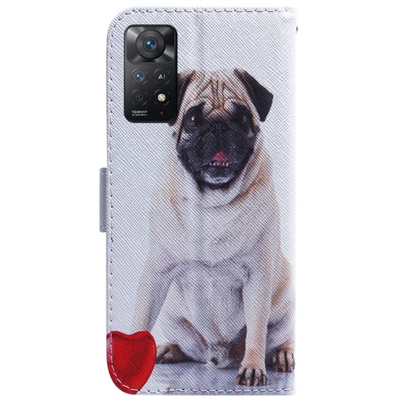 Folio-hoesje voor Xiaomi Redmi Note 11 Pro / 11 Pro 5G Mops Hond