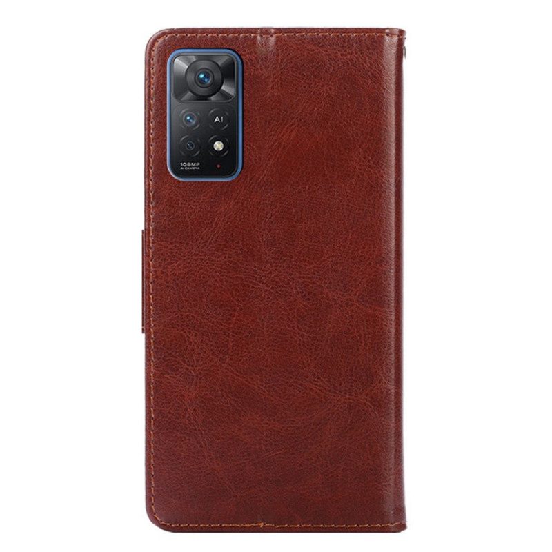 Folio-hoesje voor Xiaomi Redmi Note 11 Pro / 11 Pro 5G Retro Kunstleer