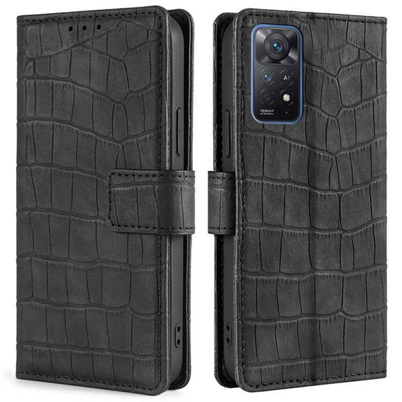 Folio-hoesje voor Xiaomi Redmi Note 11 Pro / 11 Pro 5G Skin-touch-krokodil