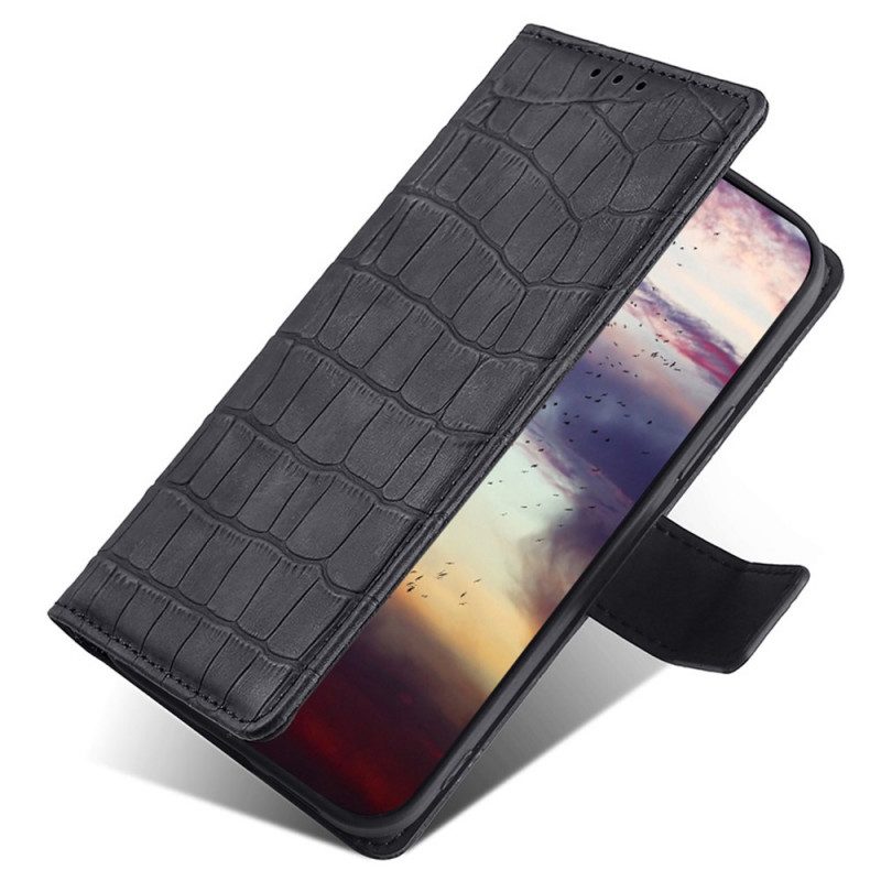 Folio-hoesje voor Xiaomi Redmi Note 11 Pro / 11 Pro 5G Skin-touch-krokodil