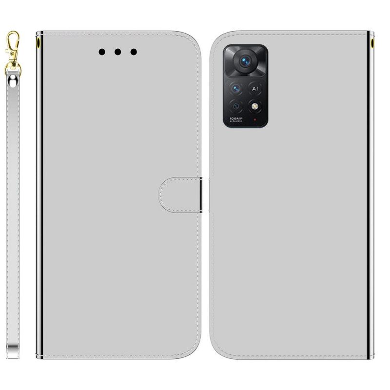 Folio-hoesje voor Xiaomi Redmi Note 11 Pro / 11 Pro 5G Spiegelhoes Van Imitatieleer