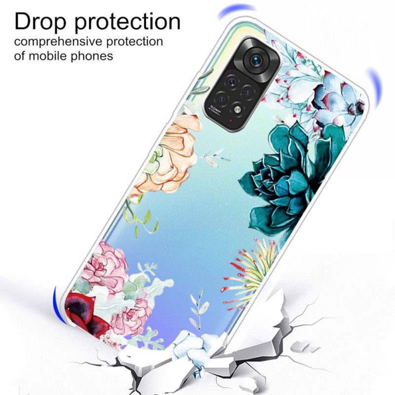 Hoesje voor Xiaomi Redmi Note 11 Pro / 11 Pro 5G Aquarel Bloemen