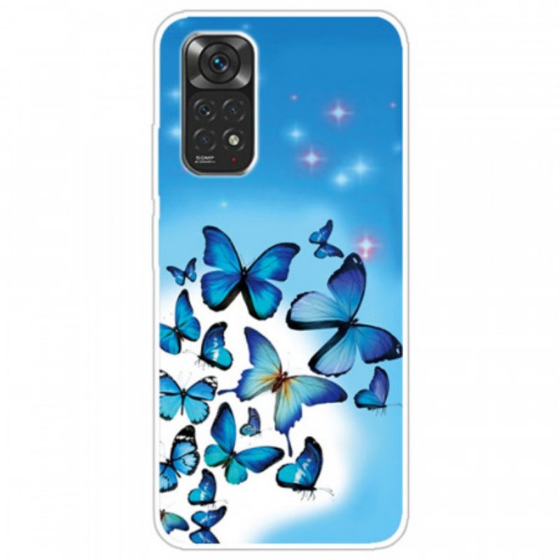 Hoesje voor Xiaomi Redmi Note 11 Pro / 11 Pro 5G Blauwe Vlinders