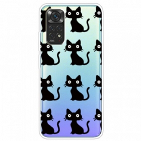 Hoesje voor Xiaomi Redmi Note 11 Pro / 11 Pro 5G Meerdere Zwarte Katten