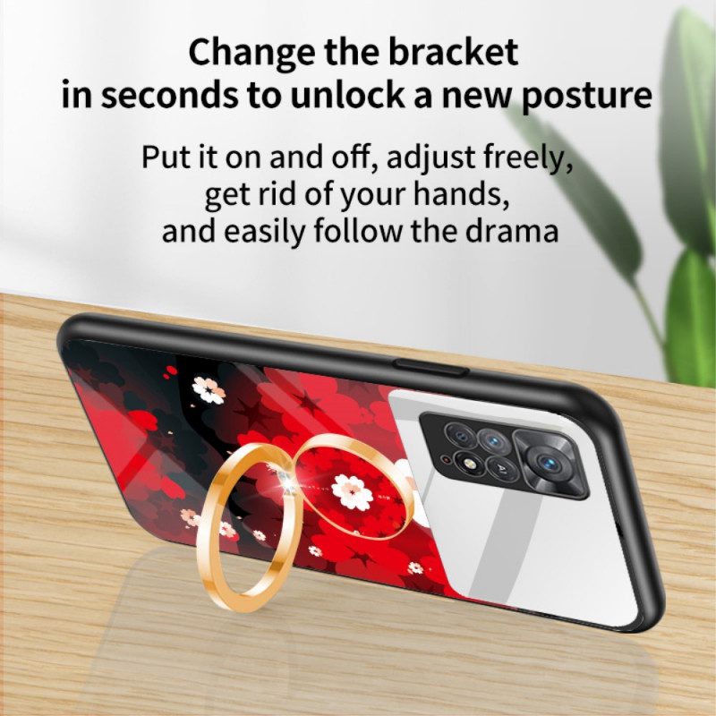 Hoesje voor Xiaomi Redmi Note 11 Pro / 11 Pro 5G Spiegel Met Draaibare Ring