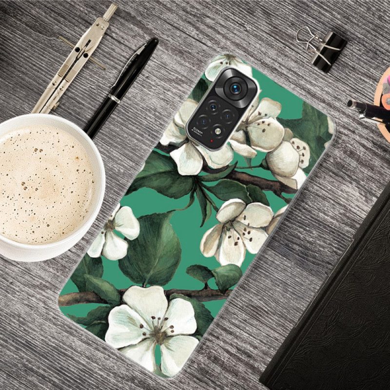 Hoesje voor Xiaomi Redmi Note 11 Pro / 11 Pro 5G Witte Bloemen