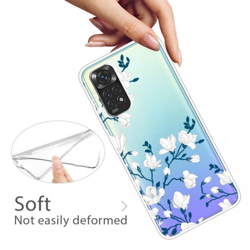 Hoesje voor Xiaomi Redmi Note 11 Pro / 11 Pro 5G Witte Bloemen