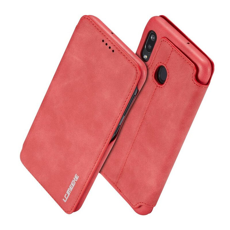 Bescherming Hoesje voor Samsung Galaxy A30 Folio-hoesje Lc.imeeke Ledereffect