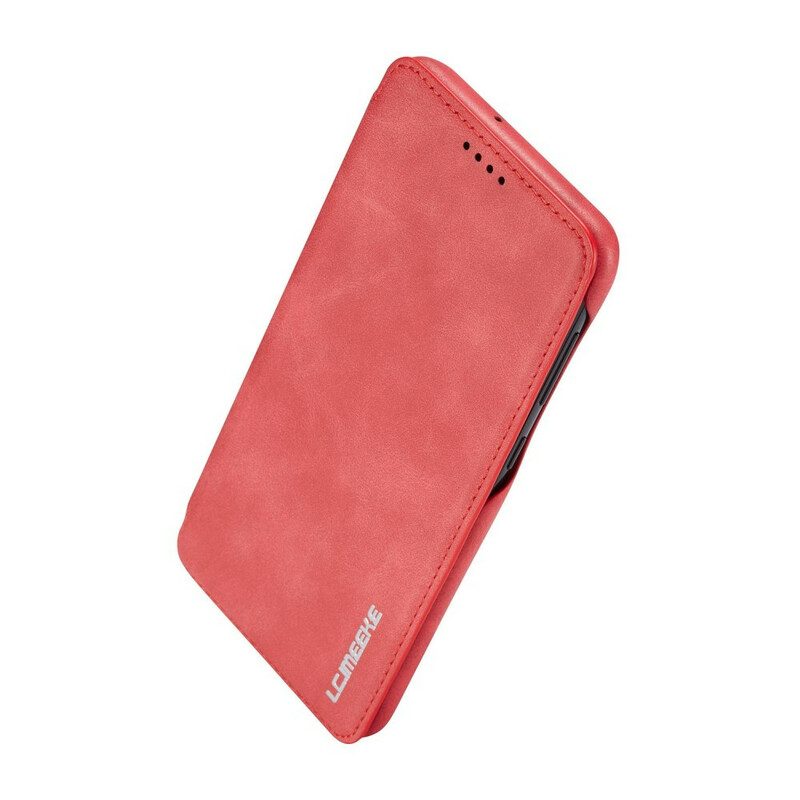 Bescherming Hoesje voor Samsung Galaxy A30 Folio-hoesje Lc.imeeke Ledereffect