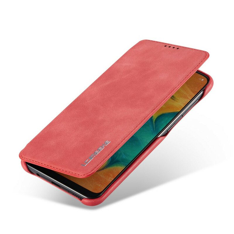 Bescherming Hoesje voor Samsung Galaxy A30 Folio-hoesje Lc.imeeke Ledereffect