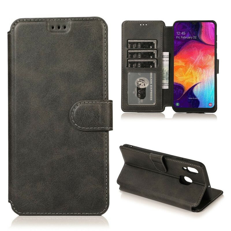 Flip Case voor Samsung Galaxy A30 Siliconen En Kunstleer