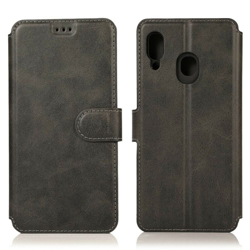 Flip Case voor Samsung Galaxy A30 Siliconen En Kunstleer