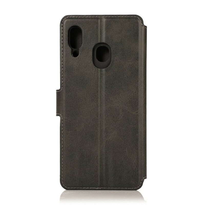 Flip Case voor Samsung Galaxy A30 Siliconen En Kunstleer