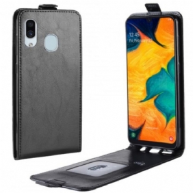 Leren Hoesje voor Samsung Galaxy A30 Folio-hoesje Opvouwbaar Leereffect