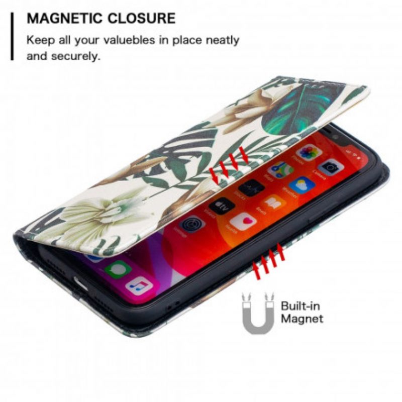 Bescherming Hoesje voor iPhone 11 Folio-hoesje Bladeren