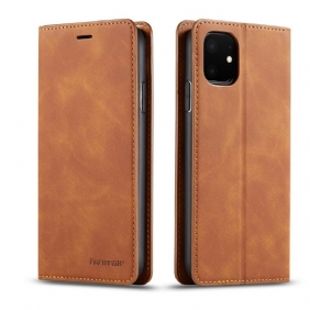 Bescherming Hoesje voor iPhone 11 Folio-hoesje Forwenw Ledereffect