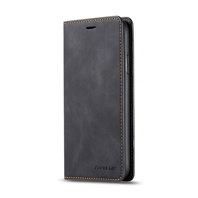 Bescherming Hoesje voor iPhone 11 Folio-hoesje Forwenw Ledereffect