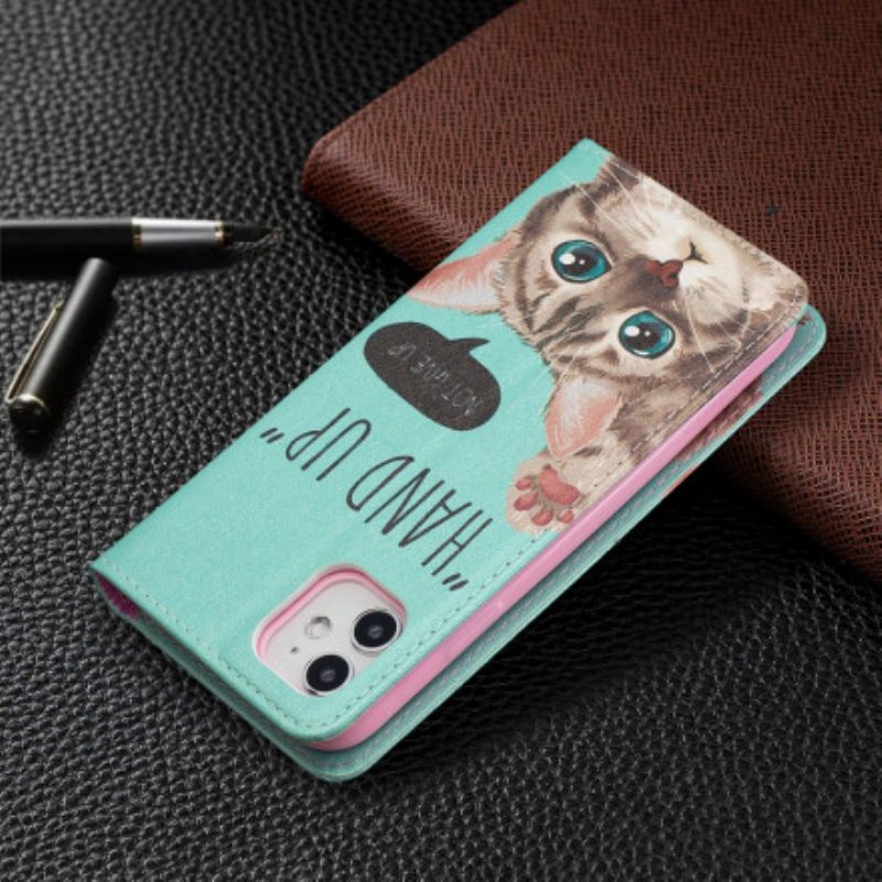 Bescherming Hoesje voor iPhone 11 Folio-hoesje Hand Omhoog