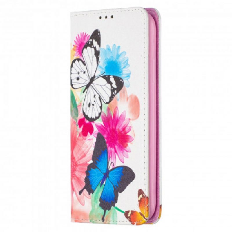 Bescherming Hoesje voor iPhone 11 Folio-hoesje Kleurrijke Vlinders