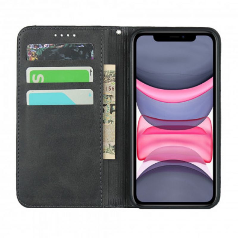 Bescherming Hoesje voor iPhone 11 Folio-hoesje Tweekleurig Leereffect Met Riem