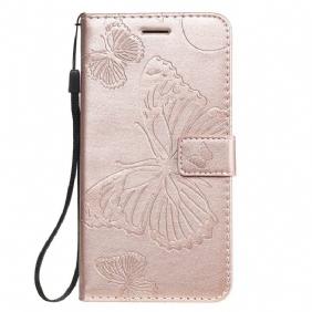 Flip Case voor iPhone 11 Met Ketting Gigantische Riemvlinders