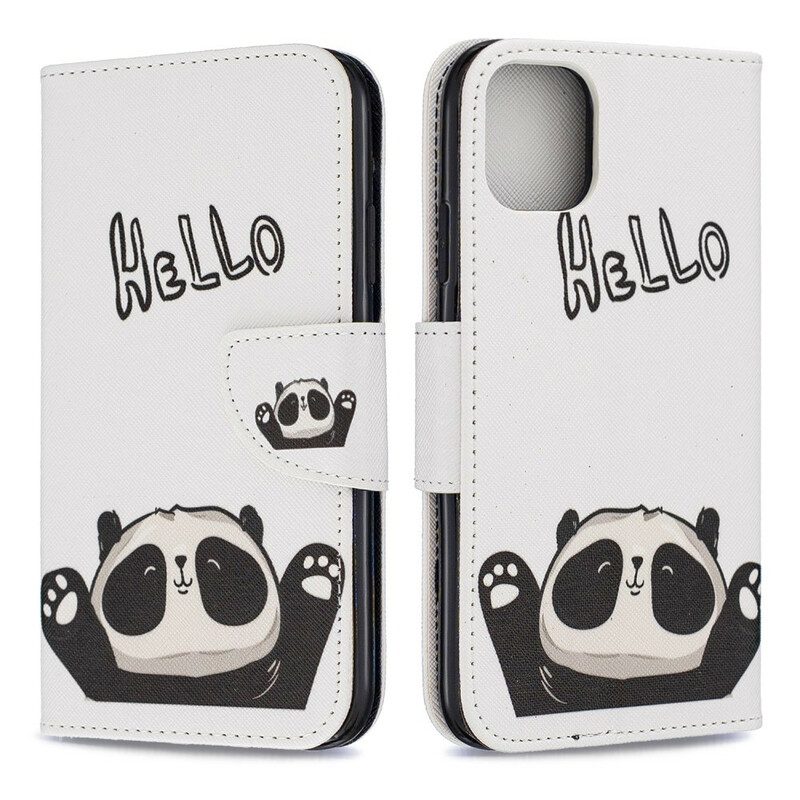 Folio-hoesje voor iPhone 11 Hallo Panda