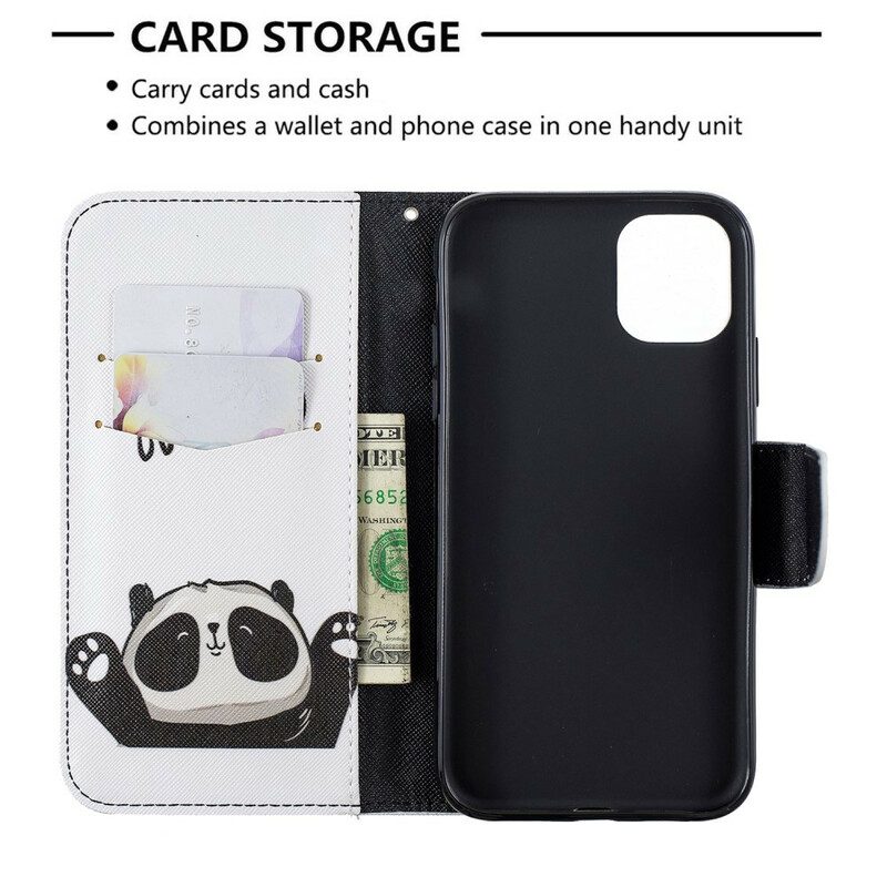 Folio-hoesje voor iPhone 11 Hallo Panda