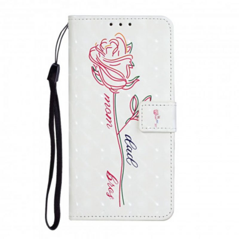 Folio-hoesje voor iPhone 11 Met Ketting Bloem Verstelbare Riem