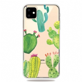 Hoesje voor iPhone 11 Aquarel Cactussen