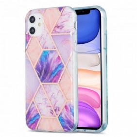 Hoesje voor iPhone 11 Flitsend Geometrisch Marmer