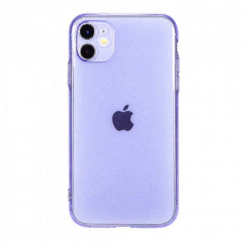 Hoesje voor iPhone 11 Fluorescerende Glitters