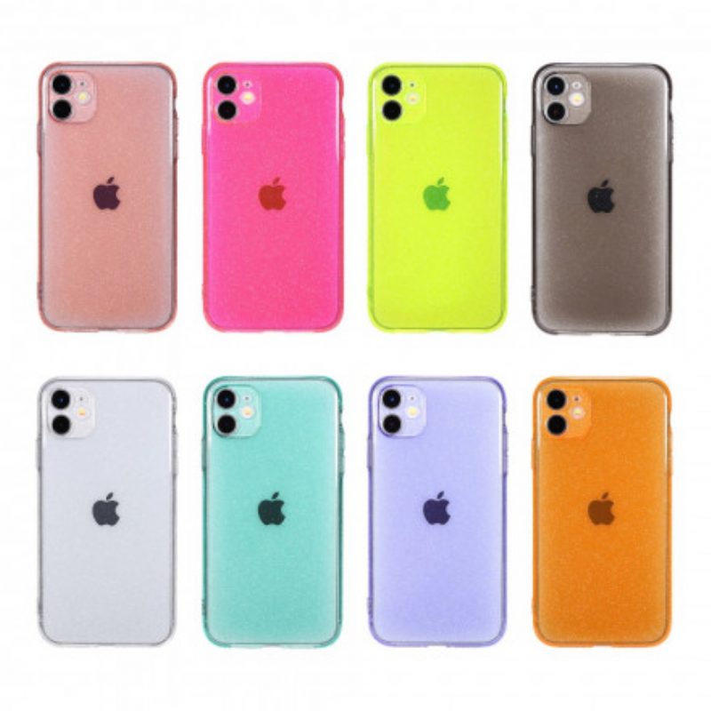 Hoesje voor iPhone 11 Fluorescerende Glitters