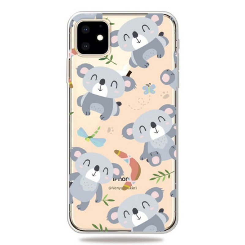 Hoesje voor iPhone 11 Leuke Grijze Koala's