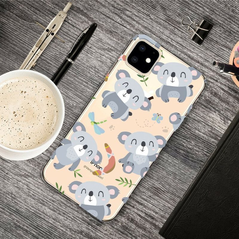 Hoesje voor iPhone 11 Leuke Grijze Koala's