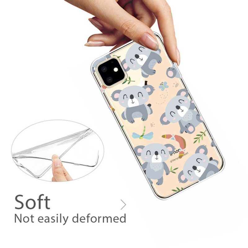 Hoesje voor iPhone 11 Leuke Grijze Koala's