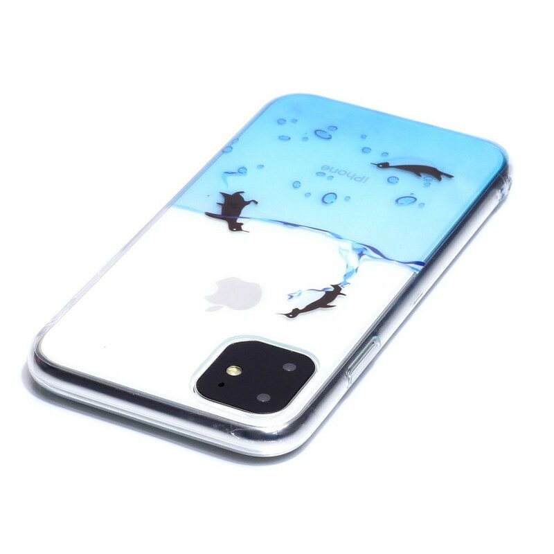 Hoesje voor iPhone 11 Naadloos Pinguïnspel