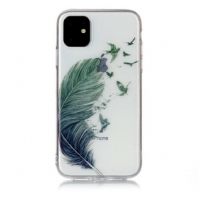 Hoesje voor iPhone 11 Naadloze Kleurrijke Veer